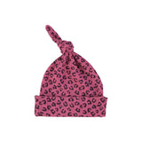 Newborn hat | Strawberry w/ animal print
