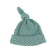 Newborn hat | blue w/ little hearts