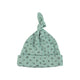 Newborn hat | green w/ little flowers