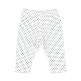 Newborn leggings | Ecru w/ little hearts