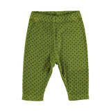 Newborn leggings | Green w/ little hearts