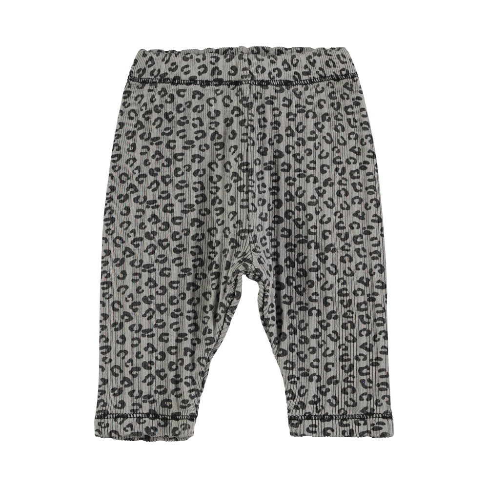 Newborn leggings | Grey w/ animal print