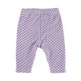 Newborn leggings | Lilac w/ little hearts