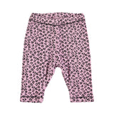 Newborn leggings | Pink w/ animal print