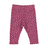 Newborn leggings | Strawberry w/ animal print
