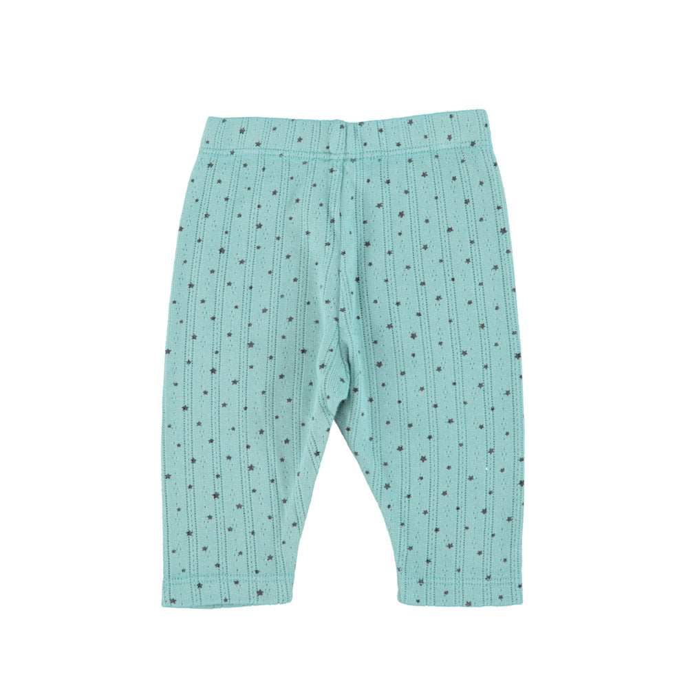 Newborn leggings | blue w/ little stars