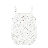 Newborn sleeveless body | ecru w/ little stars