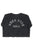 Paded jacket | Washed black w/ "rock star" print