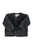 Baby paded jacket | Washed black w/ "rock star" print