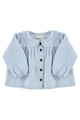 Peter pan collar blouse | Light blue soft denim
