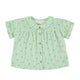 peter pan collar shirt | green stripes w/ little flowers