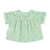 baby peter pan collar shirt | green stripes w/ little flowers