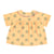 peter pan collar shirt | peach w/ green trees
