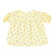peter pan collar shirt w/ balloon sleeves | yellow stripes w/ little flowers