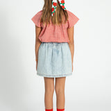 short skirt | blue light denim