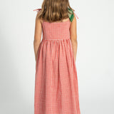 long dress | red & ecru checkered