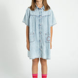 short dress | blue light denim