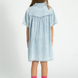 short dress | blue light denim