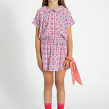 short skirt | lilac w/ cherries allover