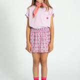 short skirt | lilac w/ cherries allover