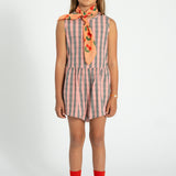 short jumpsuit | pink checkered