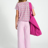 flare trousers | lilac