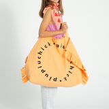 Peach XL logo bag with frills