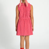 short dress w/ collar |pink w/ black hearts allover