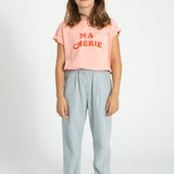 t-shirt | light pink w/ "ma chérie" print