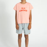 t-shirt | light pink w/ "ma chérie" print