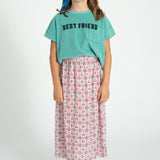 t-shirt | turquoise w/ "best friend" print