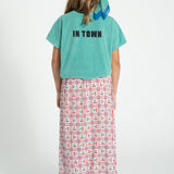 t-shirt | turquoise w/ "best friend" print