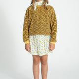 sweatshirt | mustard animal print