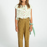 trousers | mustard animal print