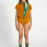 playsuit | camel w/ black hearts allover