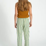 unisex trousers | light yellow checkered