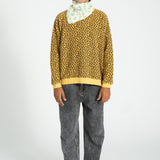sweatshirt | mustard animal print