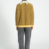 sweatshirt | mustard animal print