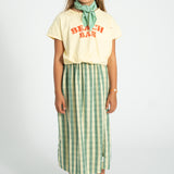 long skirt | light yellow checkered