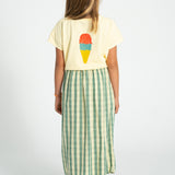 long skirt | light yellow checkered