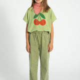 t'shirt | light olive w/ cherry print