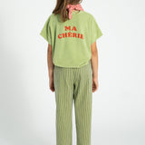 t'shirt | light olive w/ cherry print
