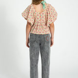 mom fit trousers | washed black denim