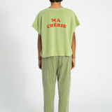 t'shirt | light olive w/ cherry print
