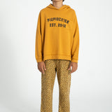Unisex camel hoodie with logo print