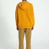 Unisex camel hoodie with logo print