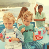 baby t-shirt | turquoise w/ "best friend" print