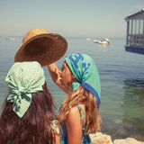 short dress w/ straps | blue & green checkered