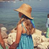 short dress w/ straps | blue & green checkered