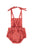 Romper | Raspberry w/ black flowers